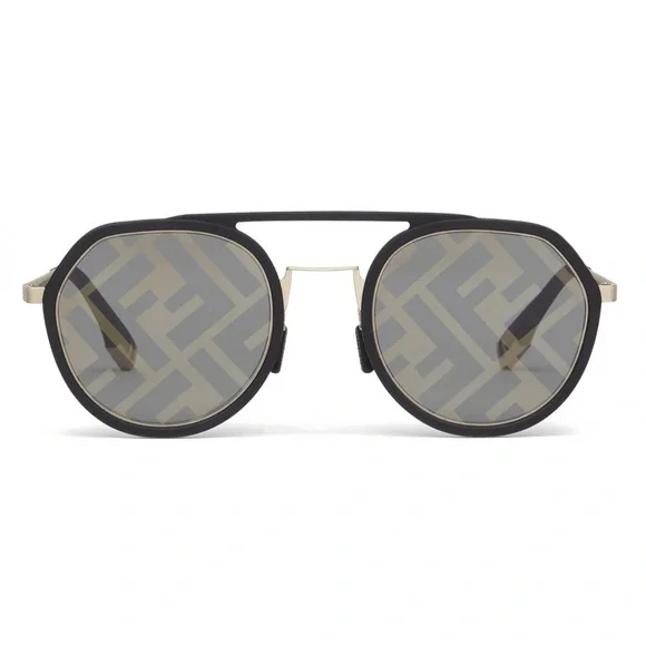 💯- New Authentic Fendi Pattern Pilot Men's Sunglasses FE40040U 02C 51. - Picture 2 of 16